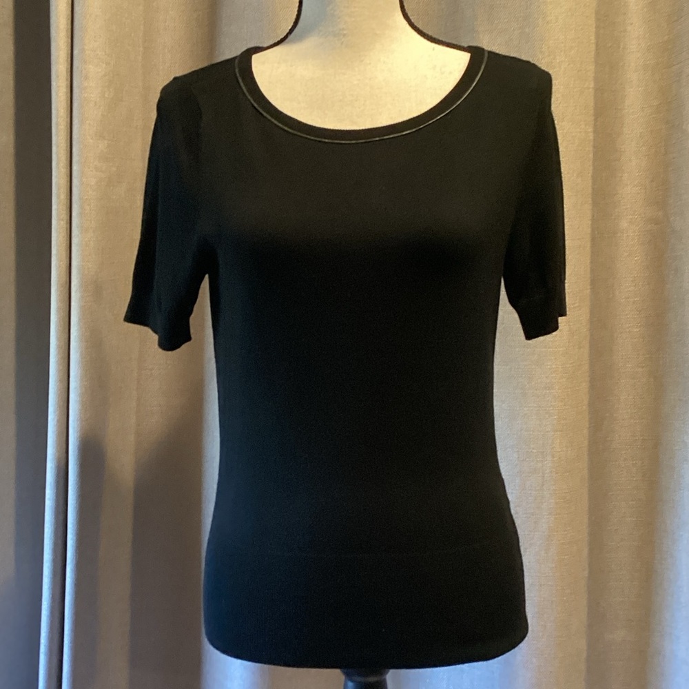 White House Black Market short sleeve detailed crew neck sweater, size medium.